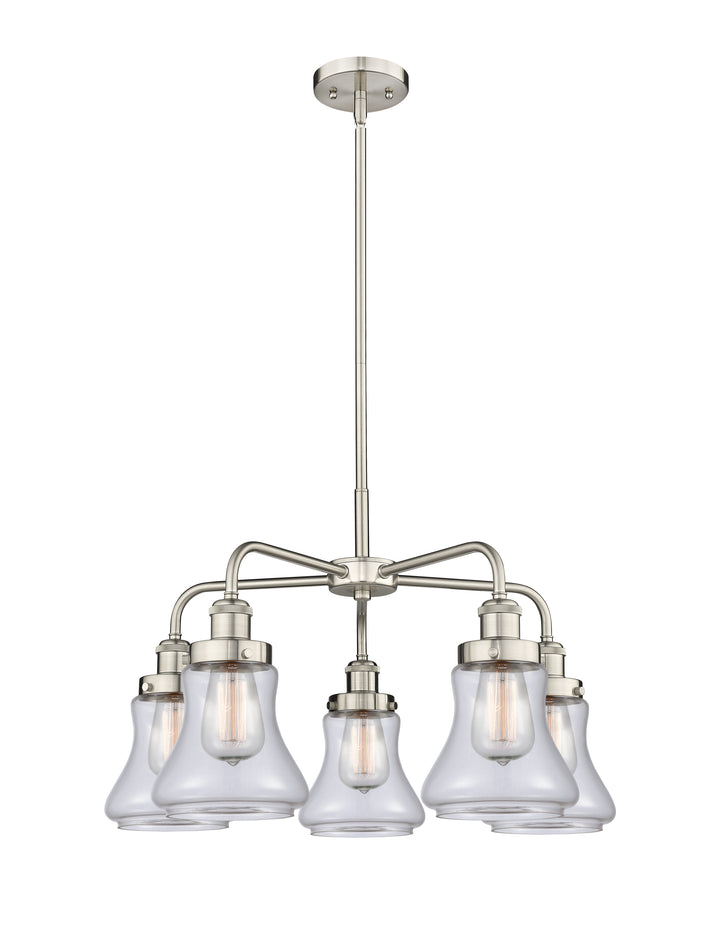 Innovations Lighting Bellmont 6" Chandelier Chandeliers Innovations Lighting Satin Nickel Clear ; Glass Type: Clear 