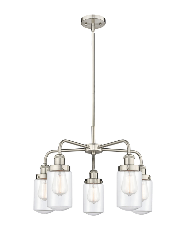 Innovations Lighting Dover Chandelier - Satin Nickel Chandeliers Innovations Lighting Clear ; Glass Type: Clear  