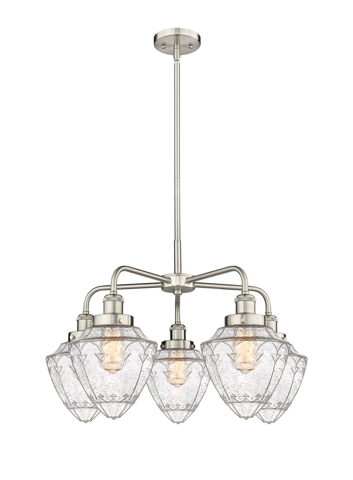 Innovations Lighting Bullet 7" Chandelier Chandeliers Innovations Lighting Satin Nickel Seedy ; Glass Type: Seeded 