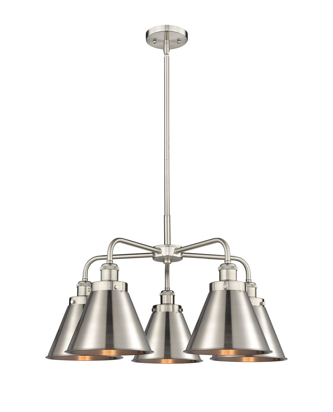 Innovations Lighting Appalachian 8" Chandelier Chandeliers Innovations Lighting Satin Nickel  