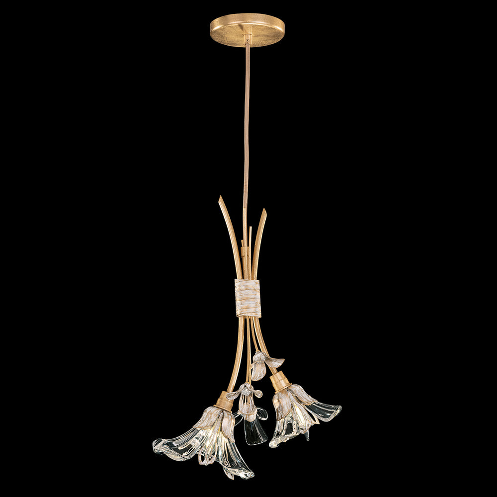 Fine Art Handcrafted Lighting Azu Drop Light Pendants Fine Art Handcrafted Lighting Gold Leaf  