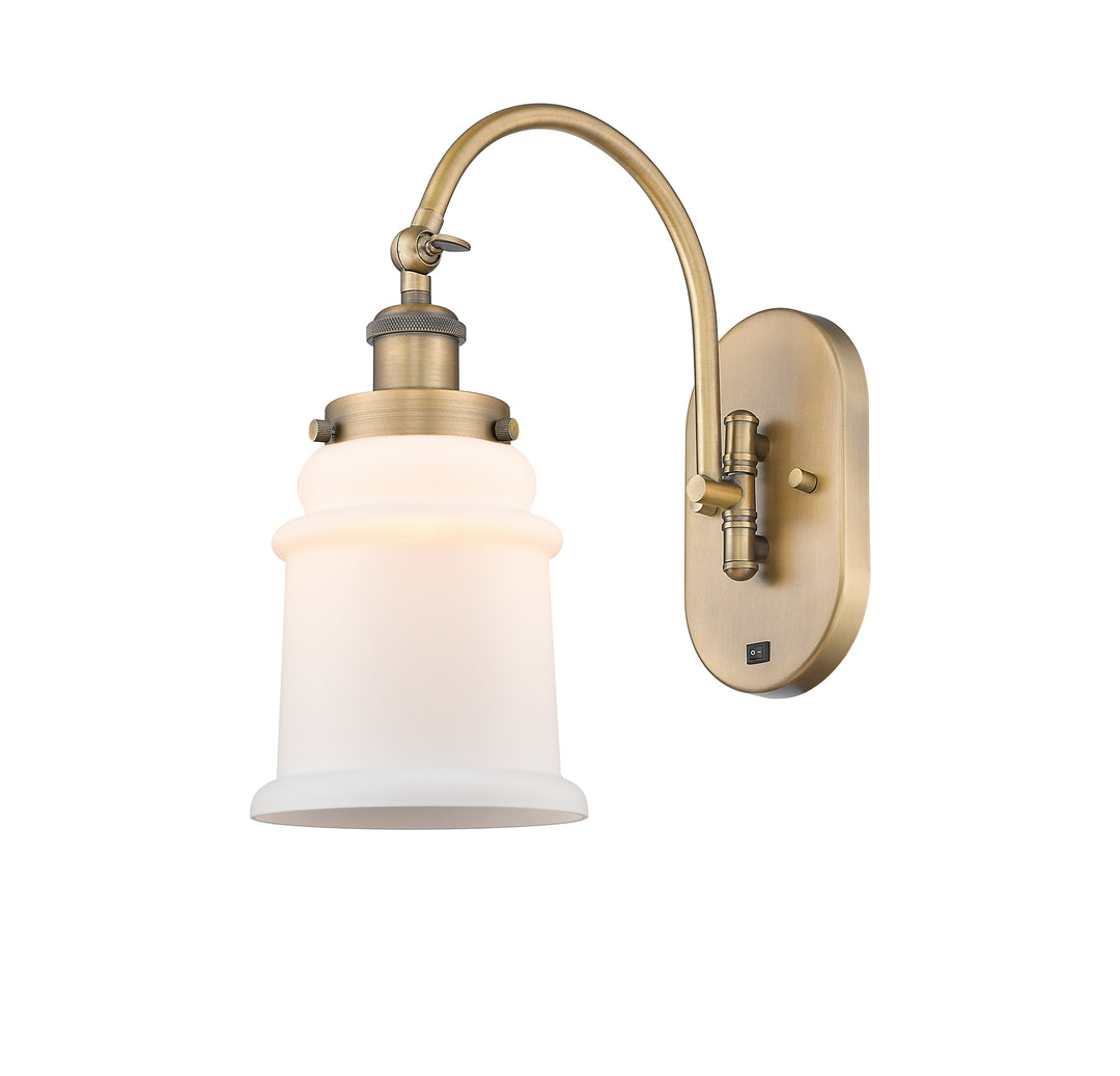 Innovations Lighting Canton 6" Sconce - Brushed Brass Wall Sconces Innovations Lighting Matte White ; Glass Type: Frosted  