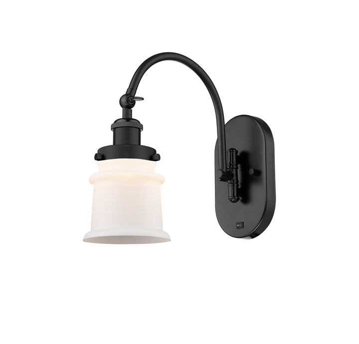 Innovations Lighting Canton 5" Sconce - Matte Black Wall Sconces Innovations Lighting Matte White ; Glass Type: Frosted  