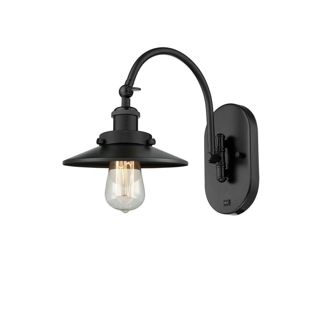 Innovations Lighting Railroad 8" Sconce - Matte Black