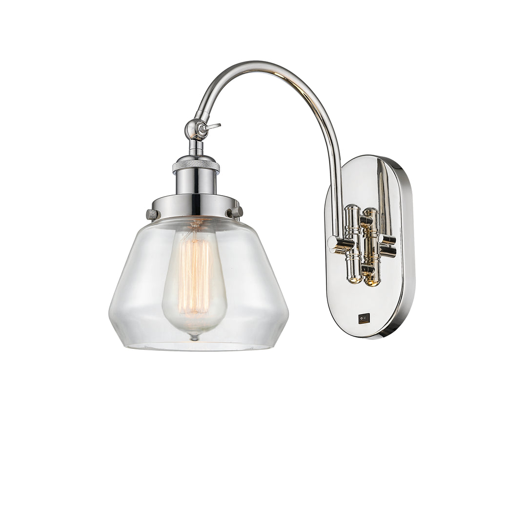 Innovations Lighting Fulton Sconce - Polished Nickel Wall Sconces Innovations Lighting Clear ; Glass Type: Transparent  