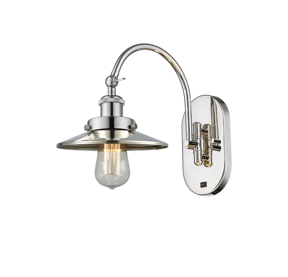 Innovations Lighting Railroad 8" Sconce - Polished Nickel