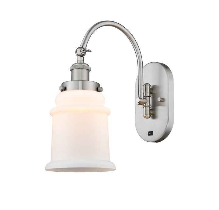 Innovations Lighting Canton 6" Sconce - Brushed Satin Nickel Wall Sconces Innovations Lighting Matte White ; Glass Type: Frosted  