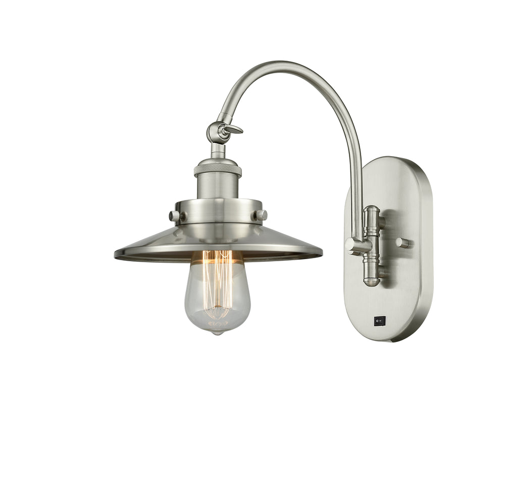 Innovations Lighting Railroad 8" Sconce - Brushed Satin Nickel