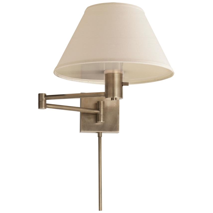 Visual Comfort & Co. Classic Swing Arm Wall Lamp Wall Lights Visual Comfort & Co. Antique Nickel  