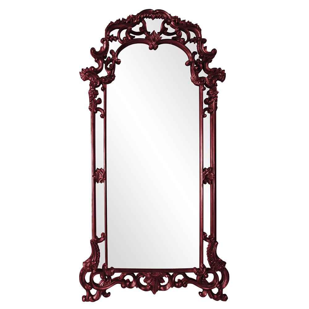 Howard Elliott Collection Imperial Mirror - Glossy Burgundy Mirrors Howard Elliott Collection   