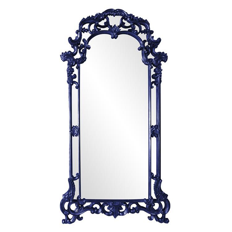 Howard Elliott Collection Imperial Mirror - Glossy Navy Mirrors Howard Elliott Collection   