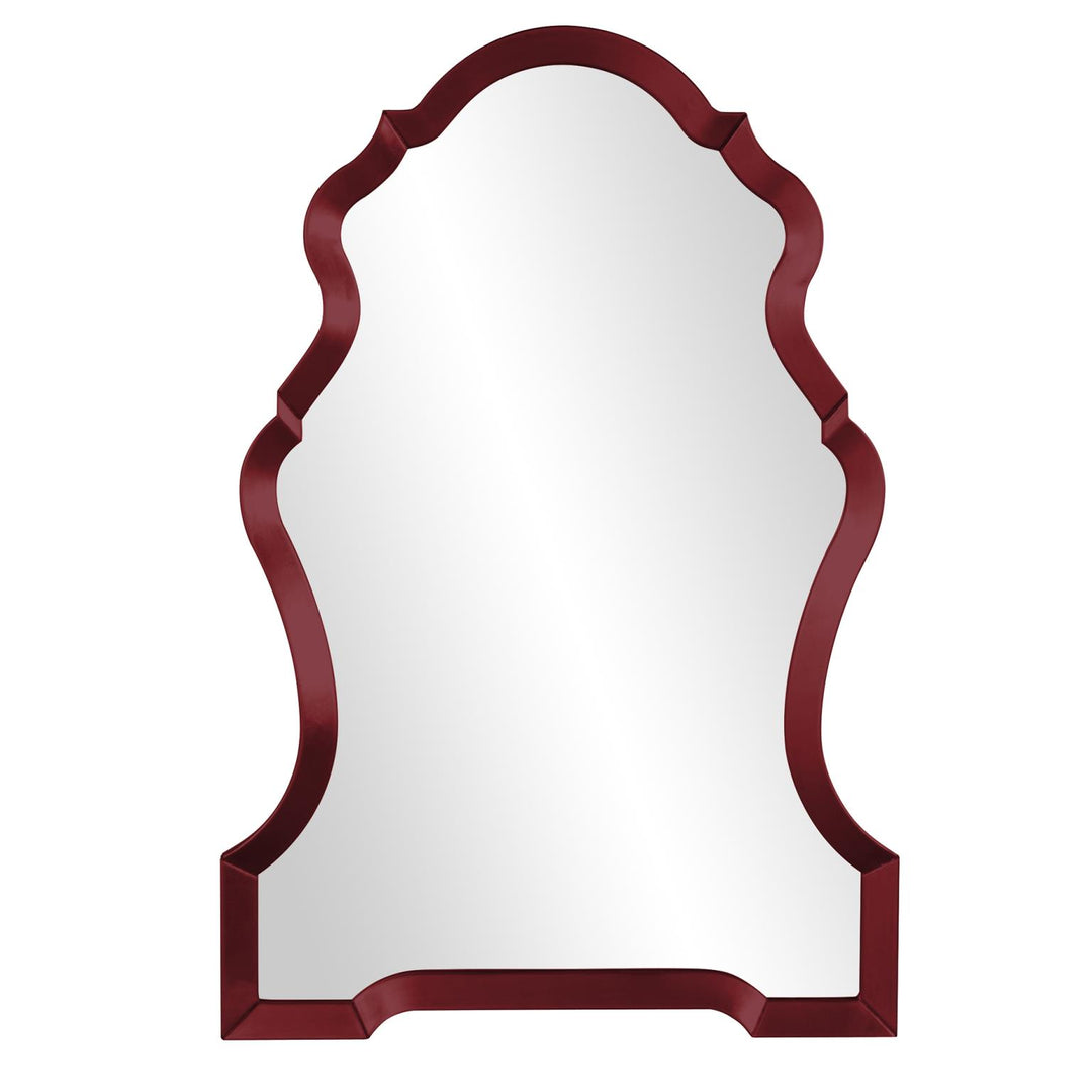 Howard Elliott Collection Nadia Mirror - Glossy Burgundy Mirrors Howard Elliott Collection   