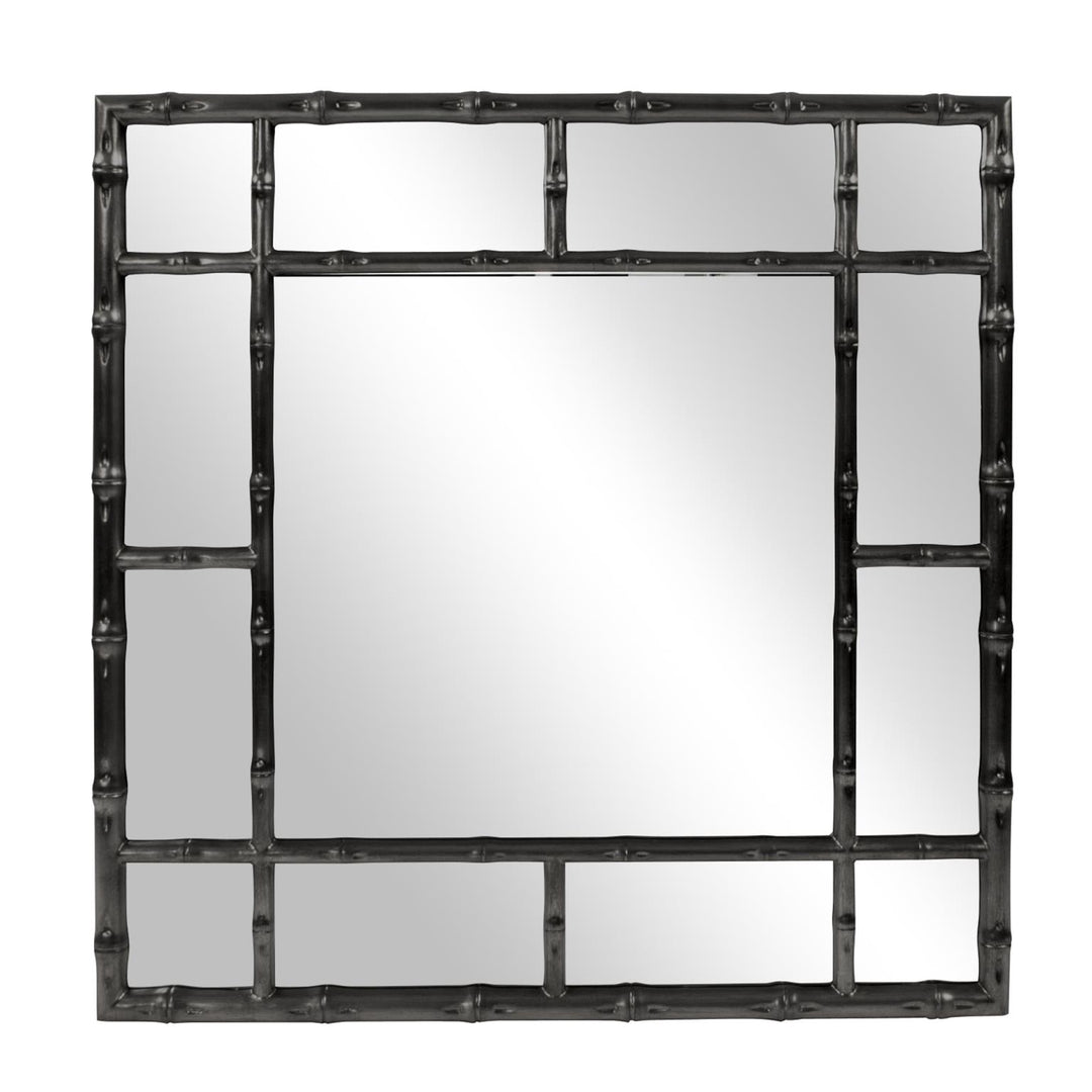 Howard Elliott Collection Bamboo Mirror - Glossy Black Mirrors Howard Elliott Collection   