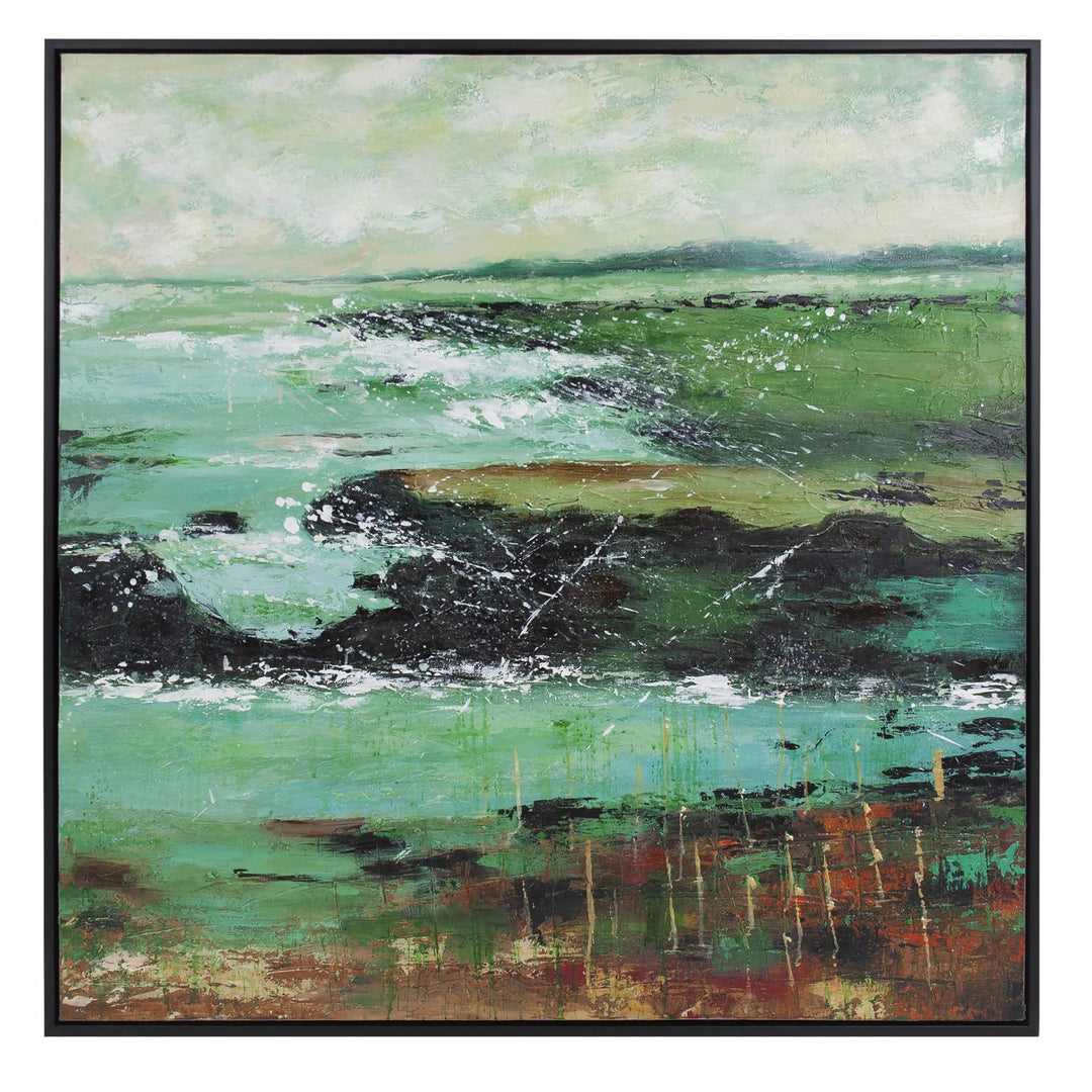 Howard Elliott Collection Irish Shore Hand Painted Original Art Wall Decor Howard Elliott Collection   