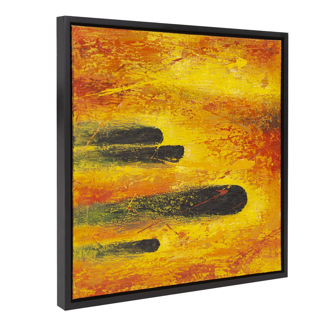 Howard Elliott Collection Comet Yellow Flare Hand Painted Original Art Wall Decor Howard Elliott Collection   