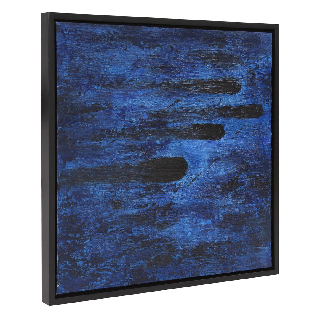 Howard Elliott Collection Comet Blue Flare Hand Painted Original Art Wall Decor Howard Elliott Collection   