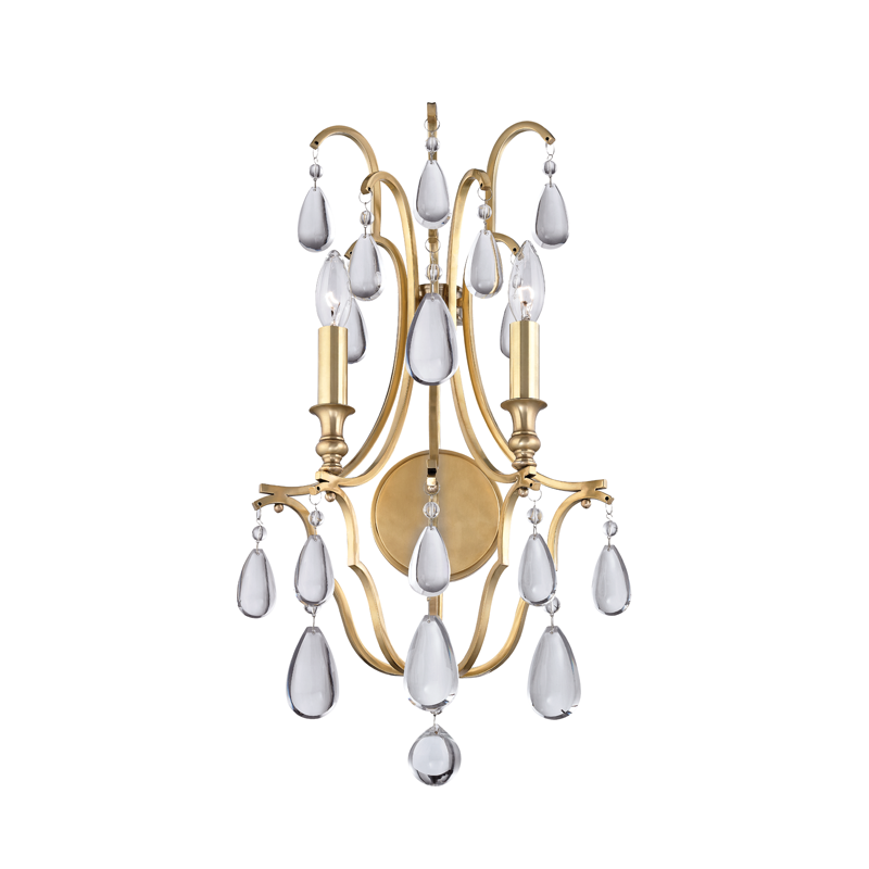 Hudson Valley Lighting Crawford Wall Sconce Wall Sconces Hudson Valley Lighting Aged Brass  