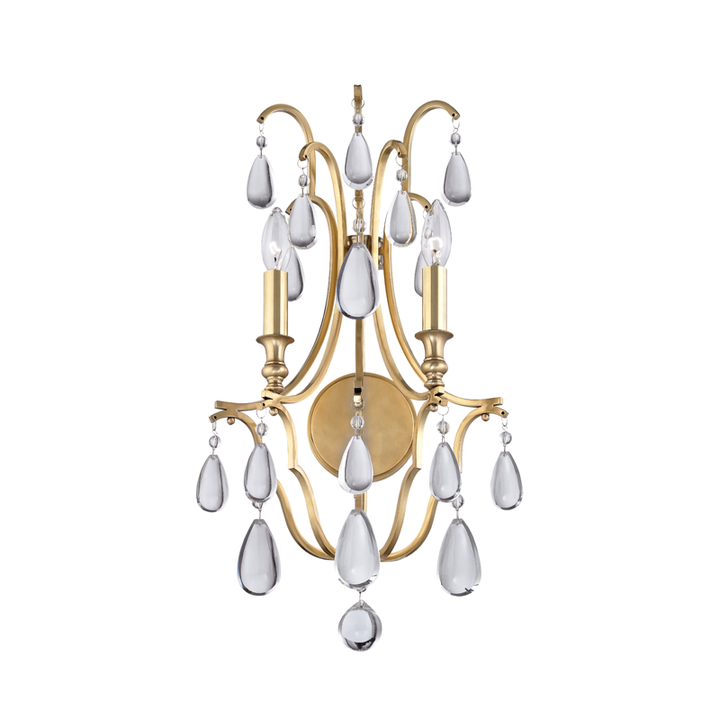 Hudson Valley Lighting Crawford Wall Sconce Wall Sconces Hudson Valley Lighting Aged Brass  