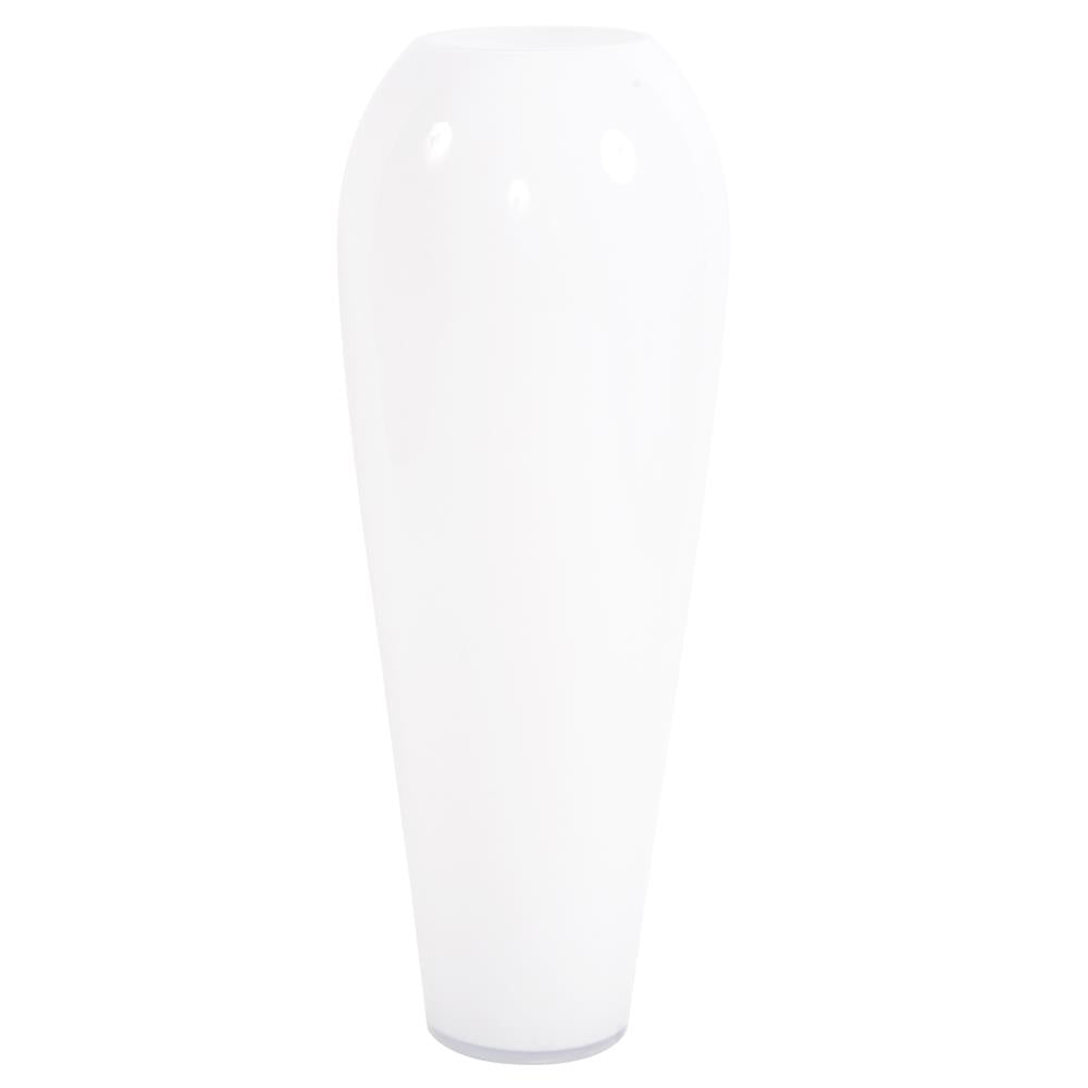 Howard Elliott Collection Hand Blown White Glass Oversized Vase - Large Vases Howard Elliott Collection   