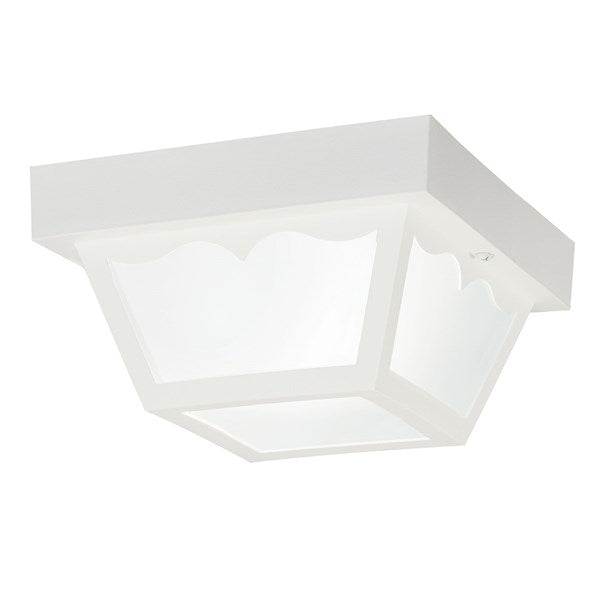 Kichler Outdoor Plastic Fixtures  Outdoor Flush & Semi Flush Mt Outdoor Wall Lights Kichler White 8.25x4.75 