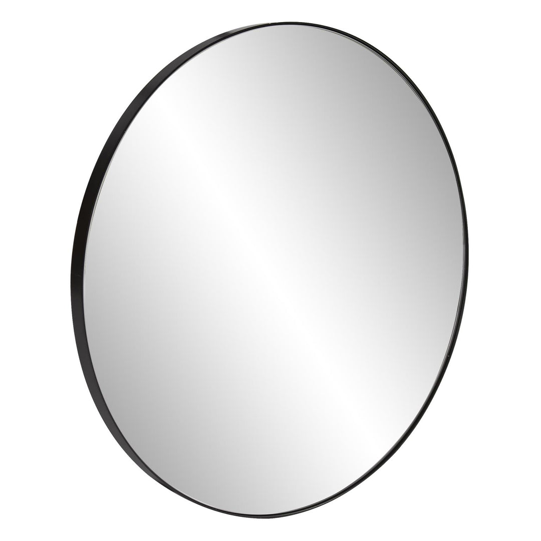 Howard Elliott Collection Van Buren Brushed Black Round Mirror