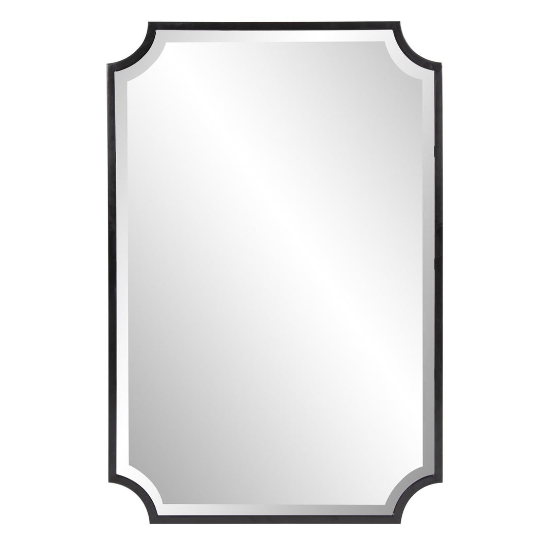 Howard Elliott Collection Hastings Brushed Black Shield Mirror