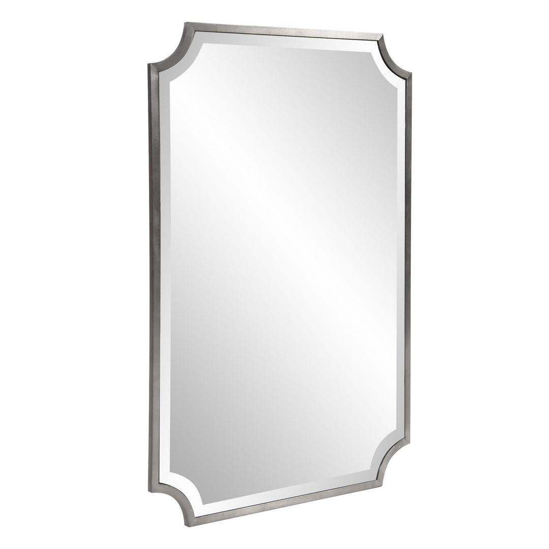 Howard Elliott Collection Hastings Brushed Titanium Shield Mirror