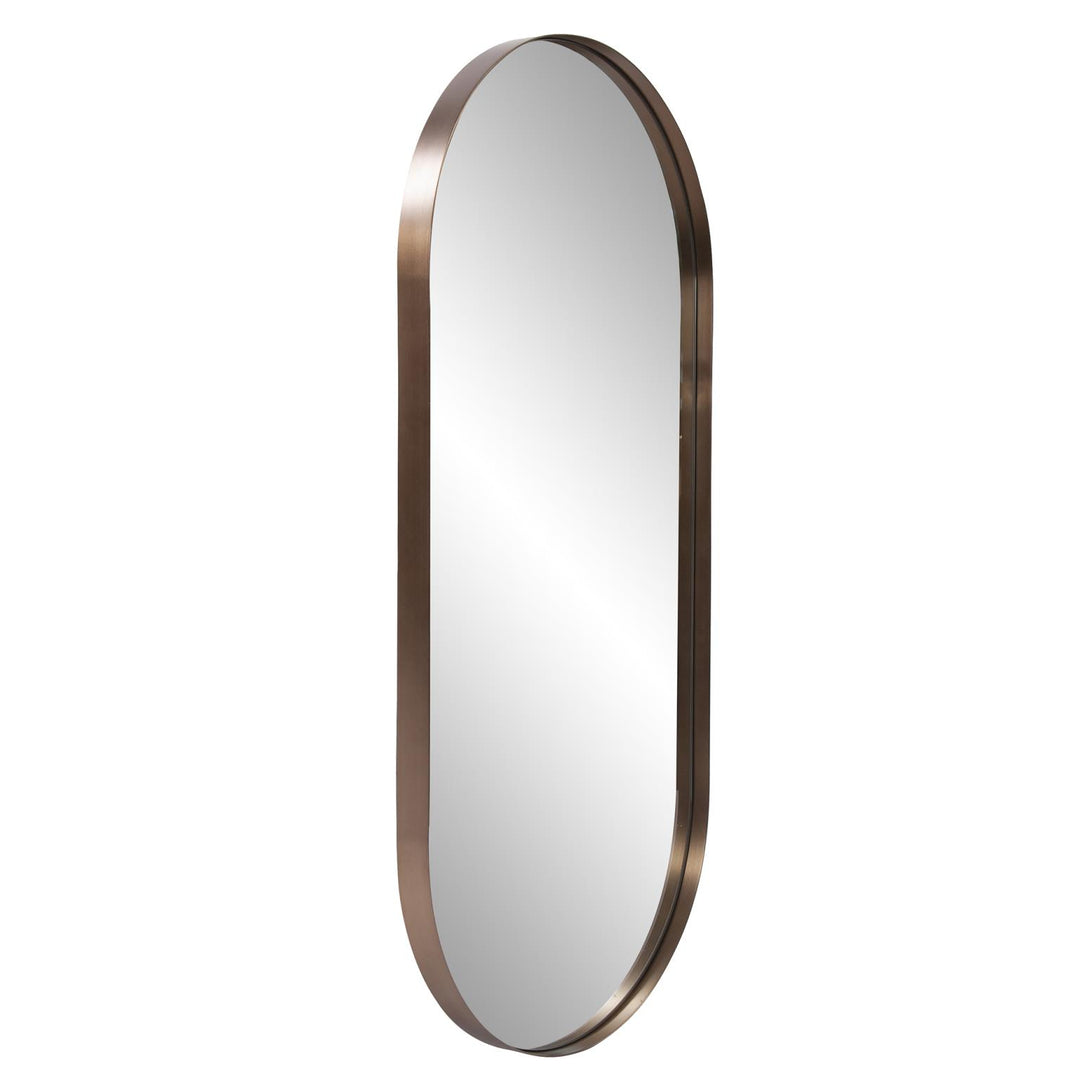 Howard Elliott Collection Steele Capsule Mirror in Brushed Brass