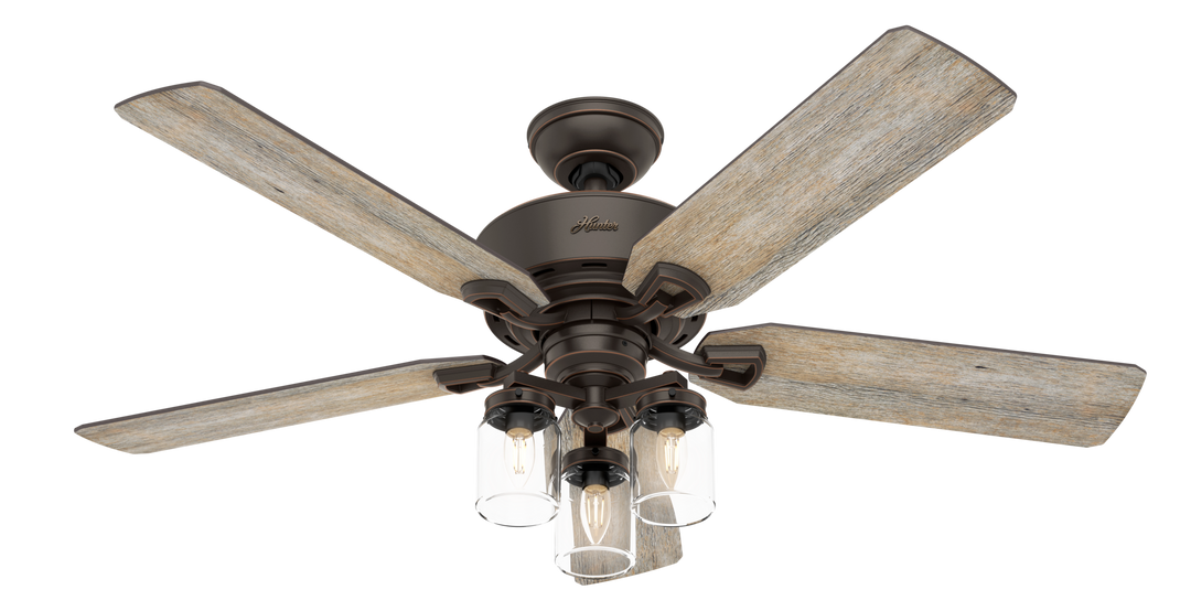 Hunter 52 inch Devon Park Ceiling Fan with LED Light Kit and Handheld Remote