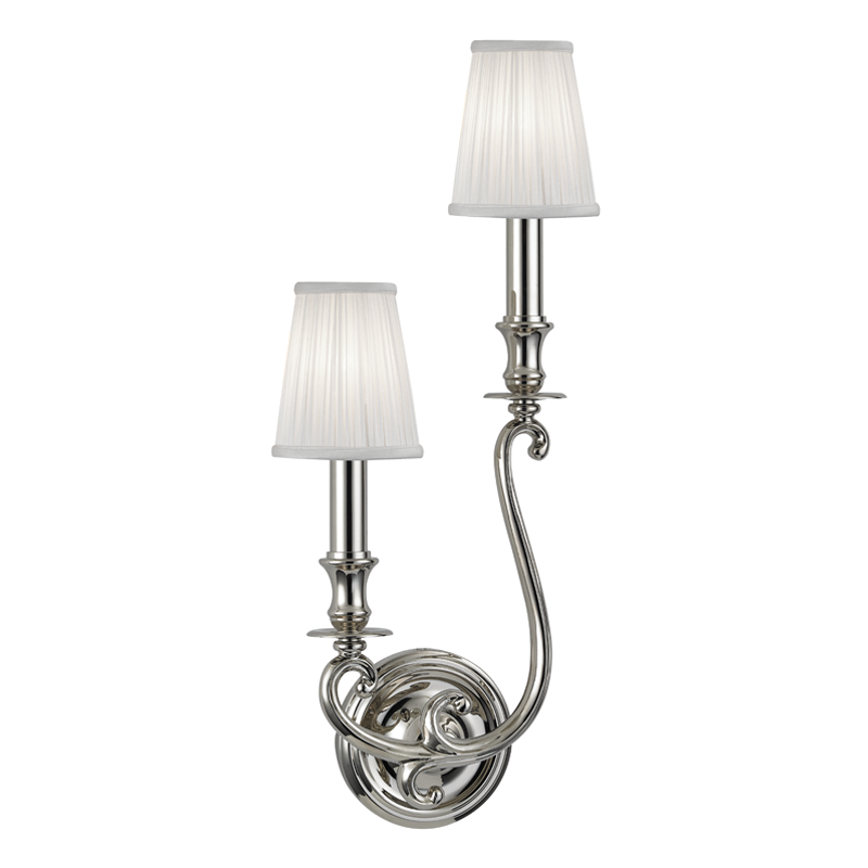 Hudson Valley Lighting Meade Wall Sconce Sconce Hudson Valley Lighting Polished Nickel  