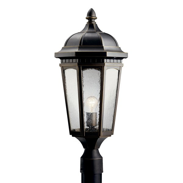 Kichler Courtyard  Outdoor Post Lantern Pier & Post Mount Lights Kichler Rubbed Bronze 10.25x23.75 