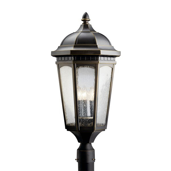 Kichler Courtyard  Outdoor Post Lantern Outdoor l Post/Pier Mounts Kichler Rubbed Bronze 12.25x27 