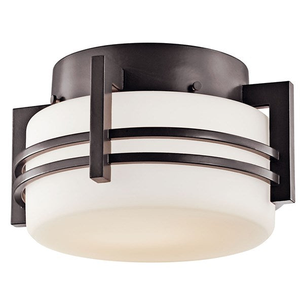 Kichler Pacific Edge  Outdoor Flush & Semi Flush Mt Outdoor Wall Lights Kichler Architectural Bronze 10.5x6.25 