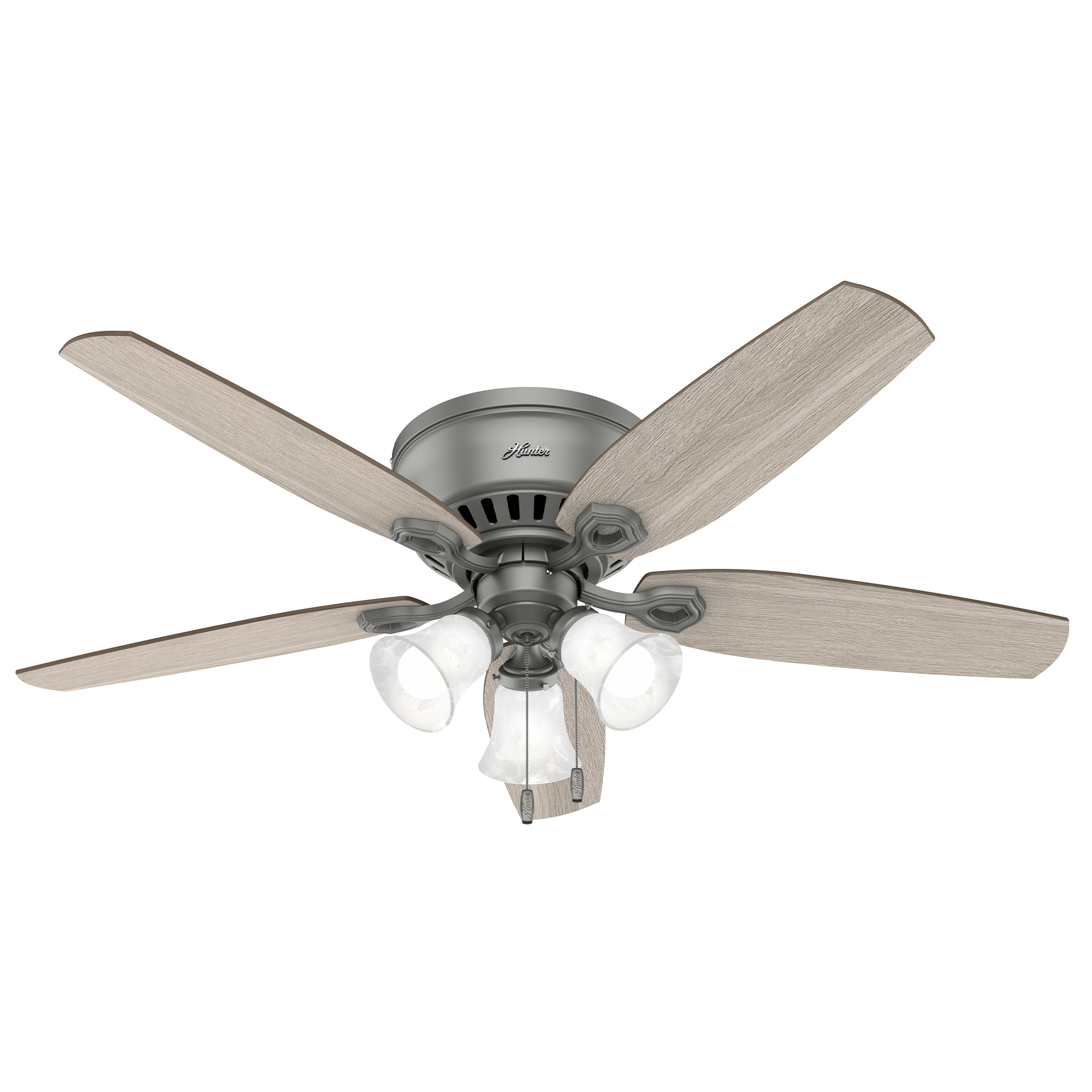 Hunter 52 inch Builder Low Profile Ceiling Fan with LED Light Kit and Pull Chain Ceiling Fan Hunter   