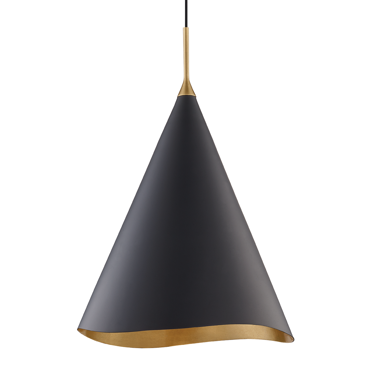 Hudson Valley Lighting Martini Pendant Pendant Hudson Valley Lighting Gold Leaf/black Combo  