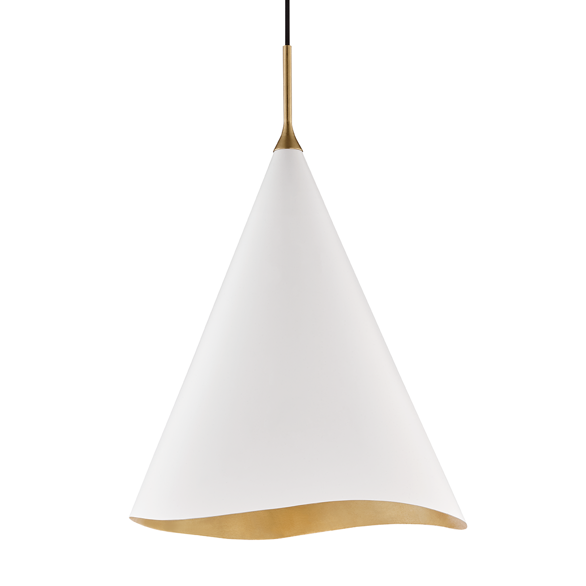 Hudson Valley Lighting Martini Pendant Pendant Hudson Valley Lighting Gold Leaf/soft Off White Combo  