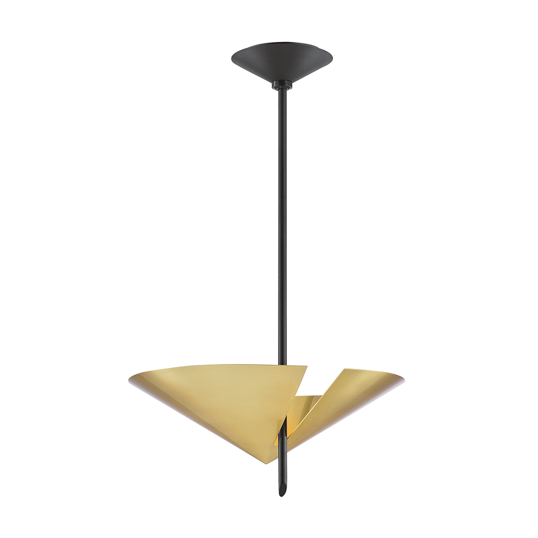 Hudson Valley Lighting Equilibrium Pendant Pendants Hudson Valley Lighting Aged Brass/black  