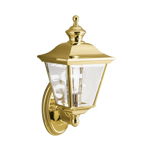 Kichler Bay Shore  Outdoor Wall Outdoor Wall Lights Kichler Polished Brass 9.25x20 