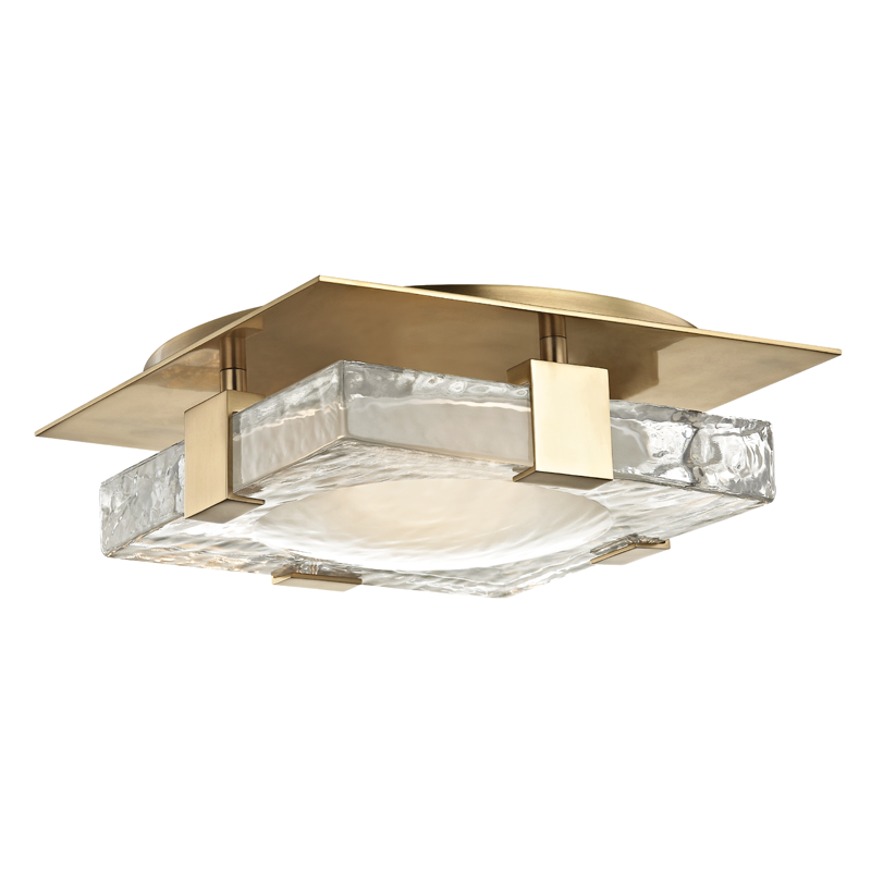 Hudson Valley Lighting Bourne Semi-Flush Semi Flush Hudson Valley Lighting Aged Brass  