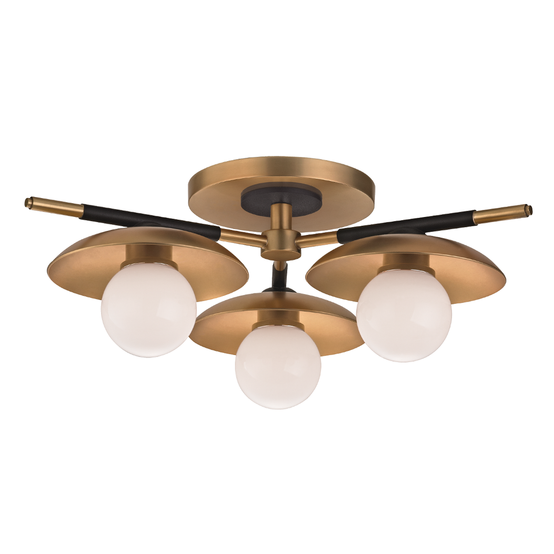 Hudson Valley Lighting Julien Semi Flush Ceiling Semi Flush Mounts Hudson Valley Lighting Aged Brass  