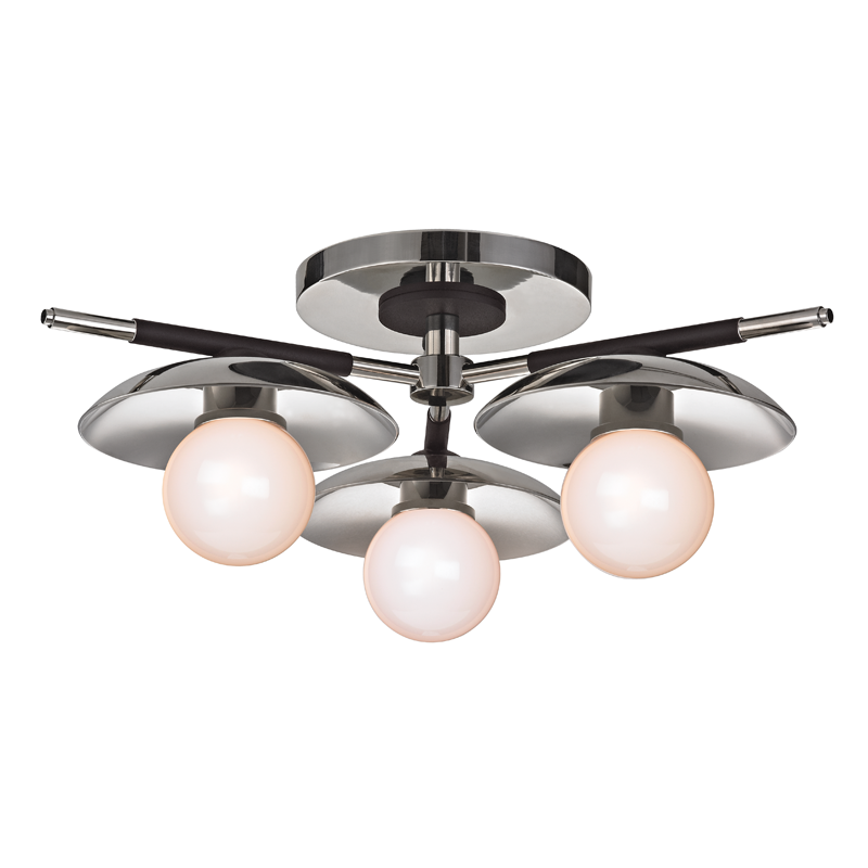 Hudson Valley Lighting Julien Semi Flush Ceiling Semi Flush Mounts Hudson Valley Lighting Polished Nickel  