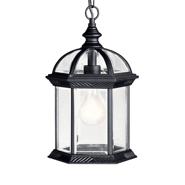 Kichler Barrie  Outdoor Hanging Pendant Outdoor Light Fixture l Hanging Kichler Black 8x13.5 