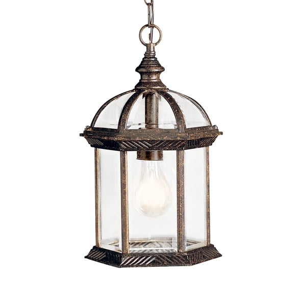 Kichler Barrie  Outdoor Hanging Pendant Outdoor Light Fixture l Hanging Kichler Tannery Bronze 8x13.5 