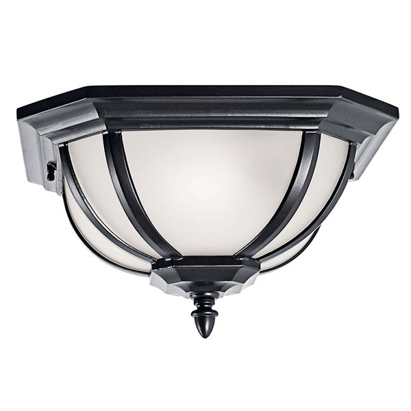 Kichler Salisbury  Outdoor Flush & Semi Flush Mt Outdoor l Wall Kichler Black 13.5x7.5 