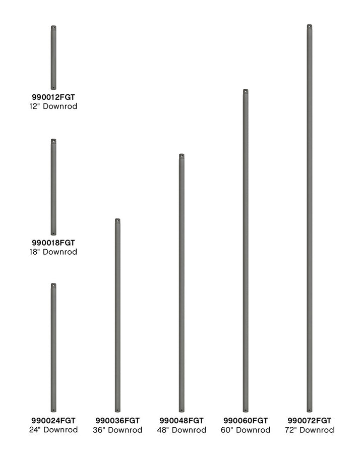 Hinkley 18" Downrod Fan Accessories Hinkley Graphite  