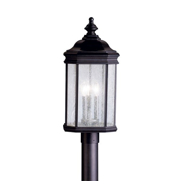 Kichler Kirkwood  Outdoor Post Lantern Pier & Post Mount Lights Kichler Black 9.75x23.25 