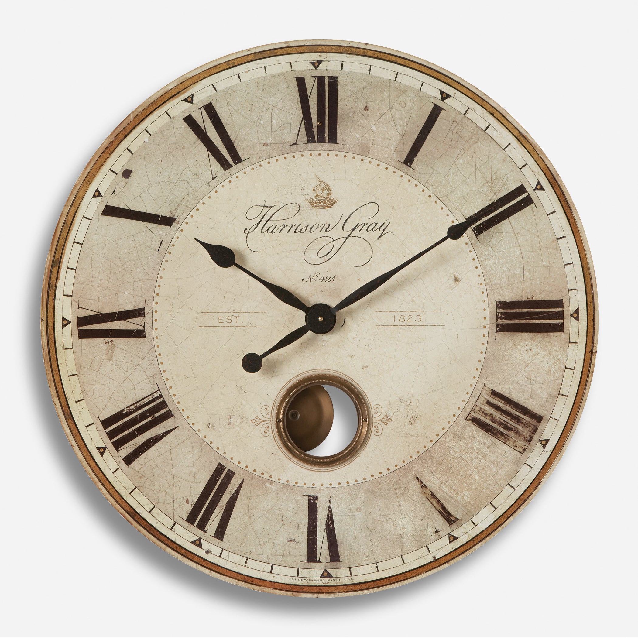 Uttermost Harrison Gray Wall Clocks Wall Clocks Uttermost   