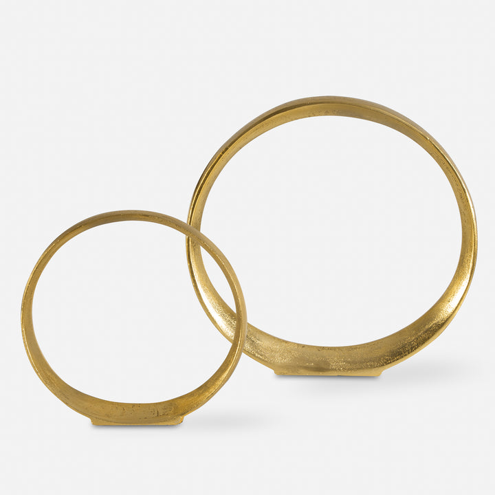 Uttermost Jimena Gold Ring Sculptures Set/2 Sculpture Uttermost   