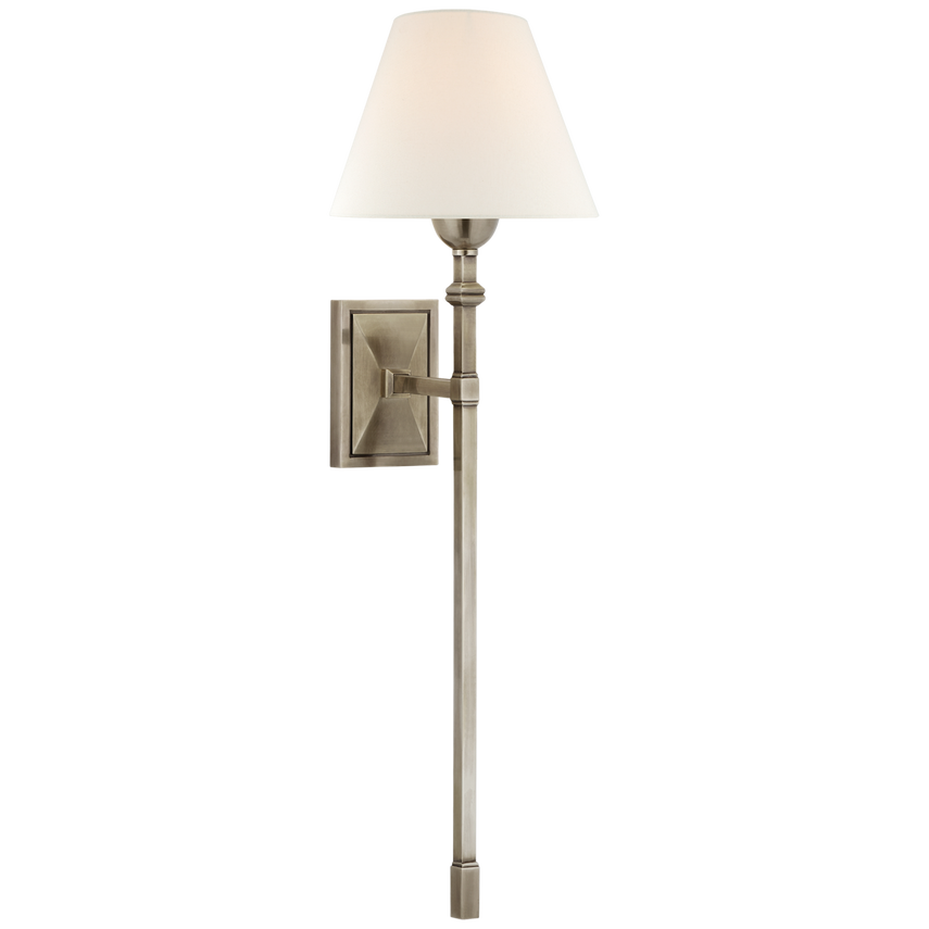 Visual Comfort & Co. Jane Large Single Tail Sconce Wall Lights Visual Comfort & Co. Antique Nickel  