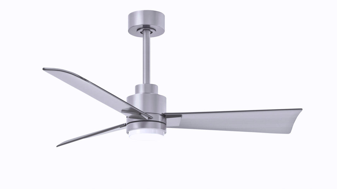 Matthews Fan Company Alessandra - 42" Indoor Ceiling Fans Matthews Fan Company Brushed Nickel Barn Wood Yes